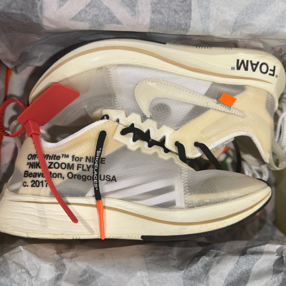 Off-White Cream and Black Zoom Fly